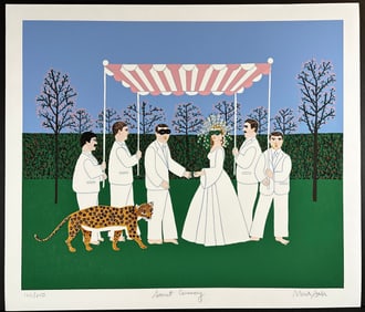 Mark Sabin (b.1936) Signed Screenprint, Secret Ceremony