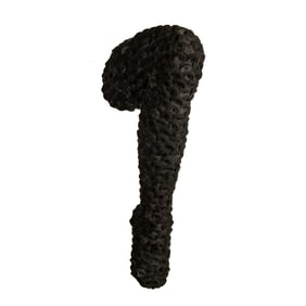 Conceptual Art Black Foam Covered Mannequin Leg