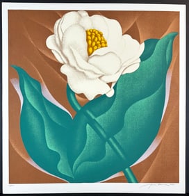 Jack Brusca (American 1939-1993) Globe Flower, Signed