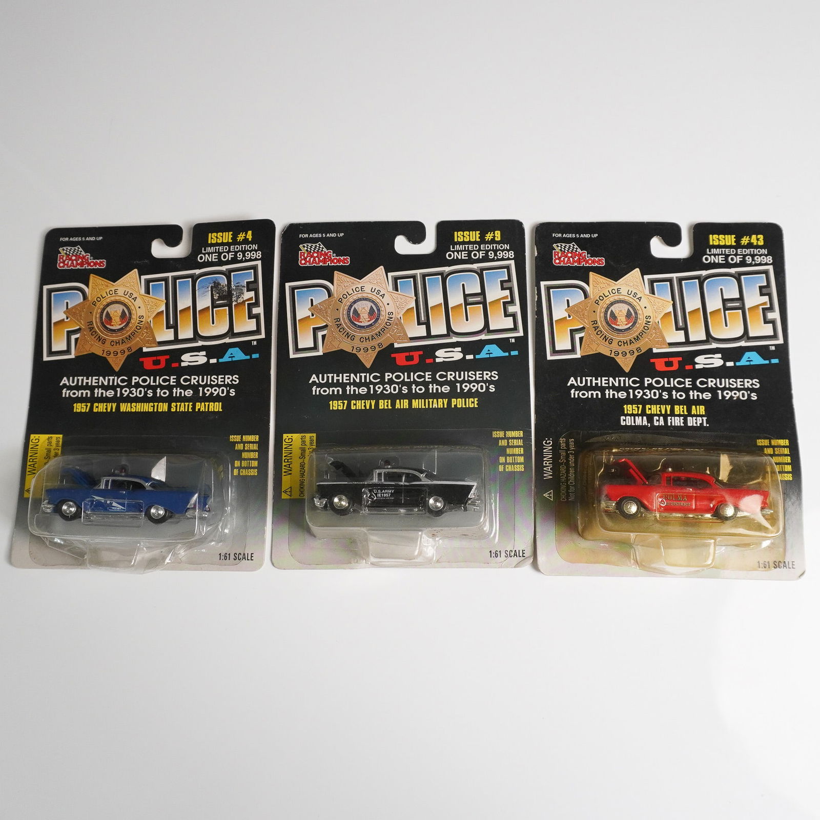 9pc Racing Champions Police USA and Hot Rod Street Wheels Toy Cars (1 of 5)