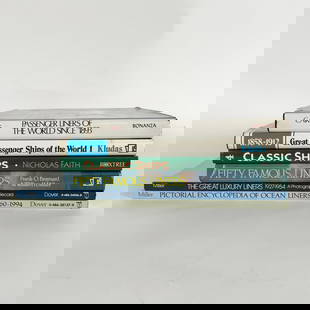 6pc Maritime History Book Collection: This collection of six books provides an in-depth look at the history of passenger liners, ocean liners, and classic ships, featuring rare photographs, historical insights, and detailed accounts of so