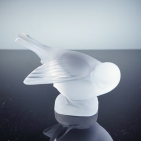 Lalique Crystal Figurine, Moineau Coquet Sparrow
