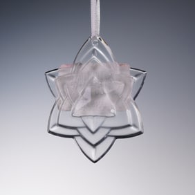 Baccarat Clear Crystal Triple Star Ornament