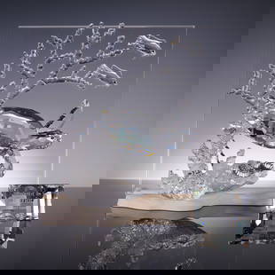 2pc Swarovski Crystal Sculpture, Wonders Of The Sea Eternity with Plaque: Two-piece Swarovski crystal set from the "Wonders of the Sea" trilogy, featuring the 2006 annual edition sculpture Eternity and its matching title plaque. The sculpture is composed entirely of crystal