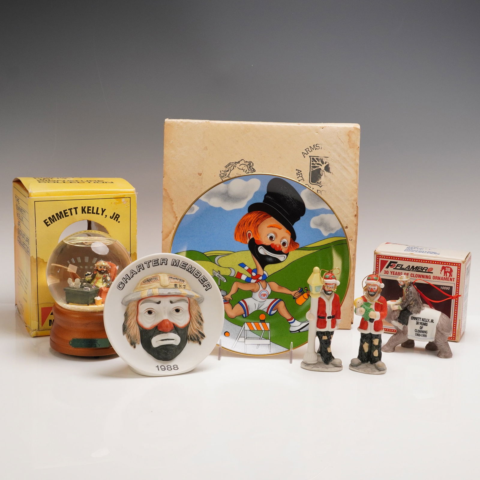6pc Emmett Kelly Jr. & Freddie Clown Collectibles, Plates & Ornaments (1 of 6)