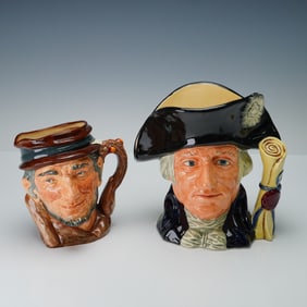 2pc Royal Doulton Character Jugs, George Washington and Johnny Appleseed