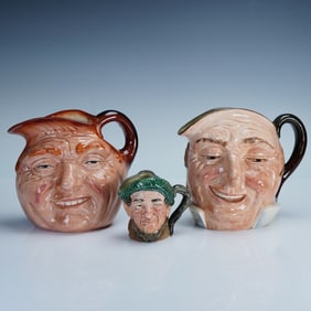 3pc Royal Doulton Character Jugs, John Barleycorn, Farmer John, Auld Mac