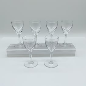6pc Baccarat Crystal Cordial Glasses, Genova