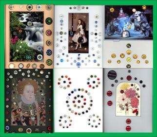 A bag lot of whole cards of buttons