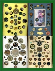A bag lot of whole cards of buttons