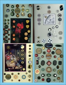 A bag lot of whole cards of buttons