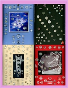 A bag lot of whole cards of buttons