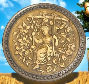 A mid 1800's pictorial celluloid button
