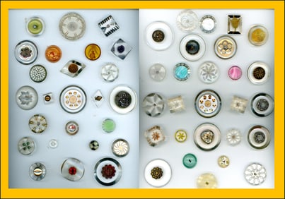 2 Cards of assorted Lucite plastic buttons