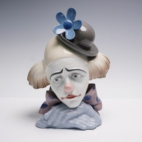 Lladro Porcelain Figurine, Pensive Clown 1005130