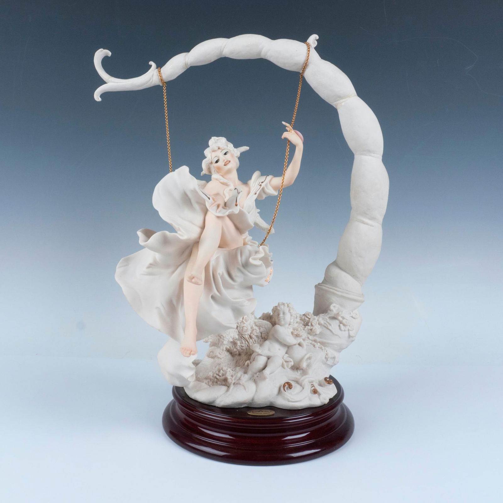 capodimonte　Grandma Reading to Children Capodimonte Figurine 