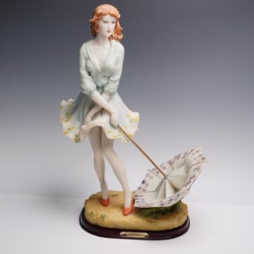The Monet Collection Parasol Woman Porcelain Figurine