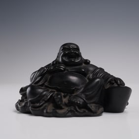 Antique Chinese Carved Agarwood Buddha Figurine