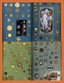 A bag lot of whole cards of buttons