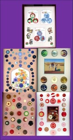 A bag lot of whole cards of buttons