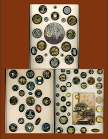 A bag lot of whole cards of buttons