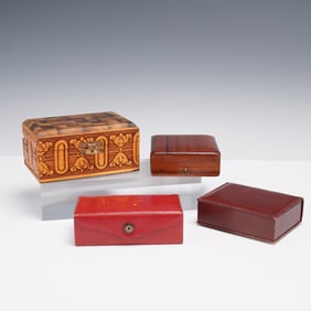 4pc Vintage Jewelry Boxes Lot