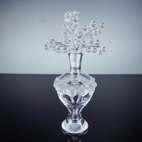 Lalique Perfume Bottle, Clairfontaine, Lily of the Valley