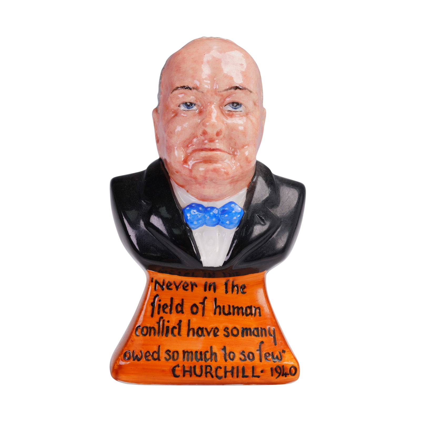Lawton Pottery Bust Figurine, Sir Winston Churchill (1 of 6)
