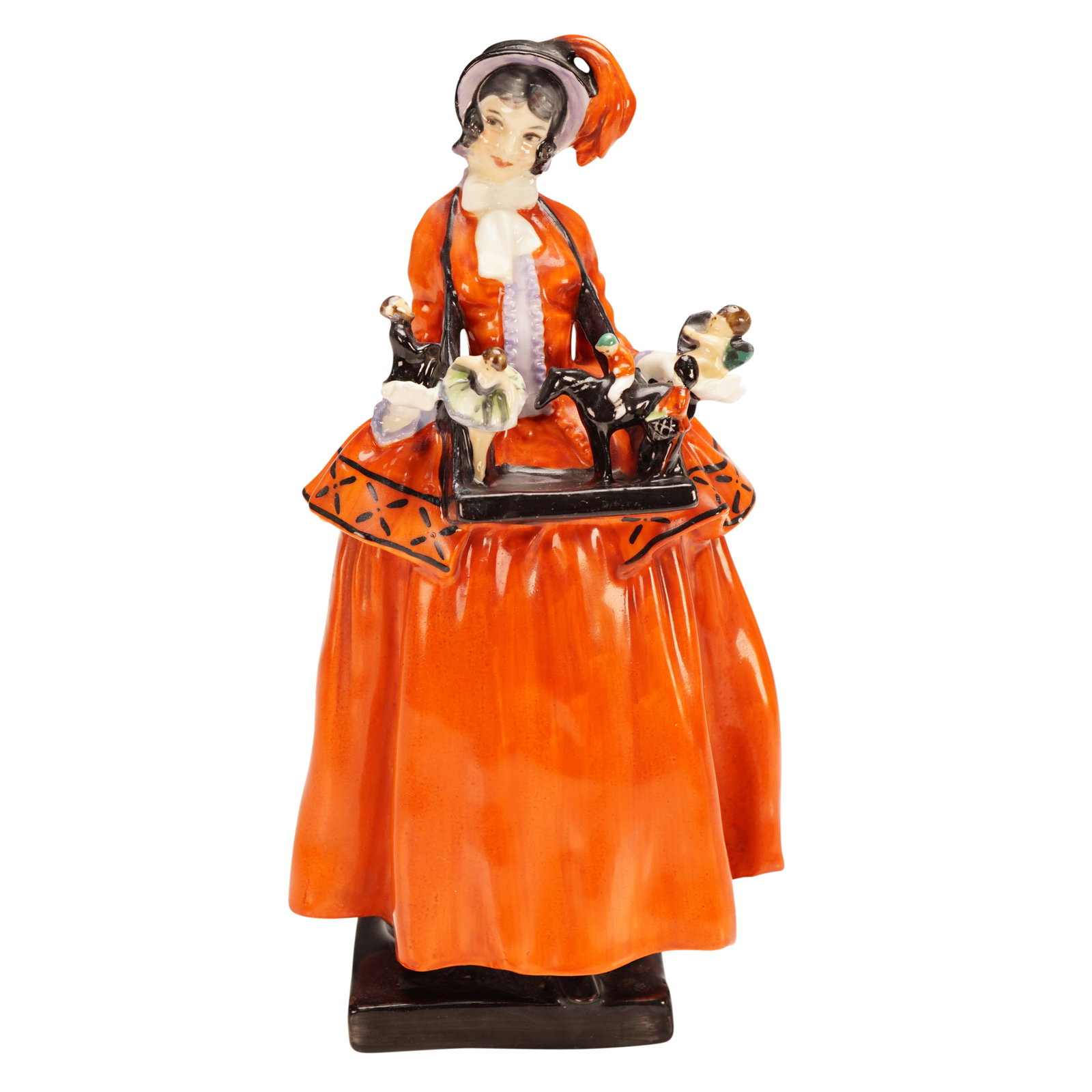 Royal Doulton Figurine, Sketch Girl: A rare and highly desirable Royal Doulton figurine known as Sketch Girl, created circa 1923 as an Art Deco advertising model for The Sketch magazine. Designed by Leslie Harradine, this charming figure
