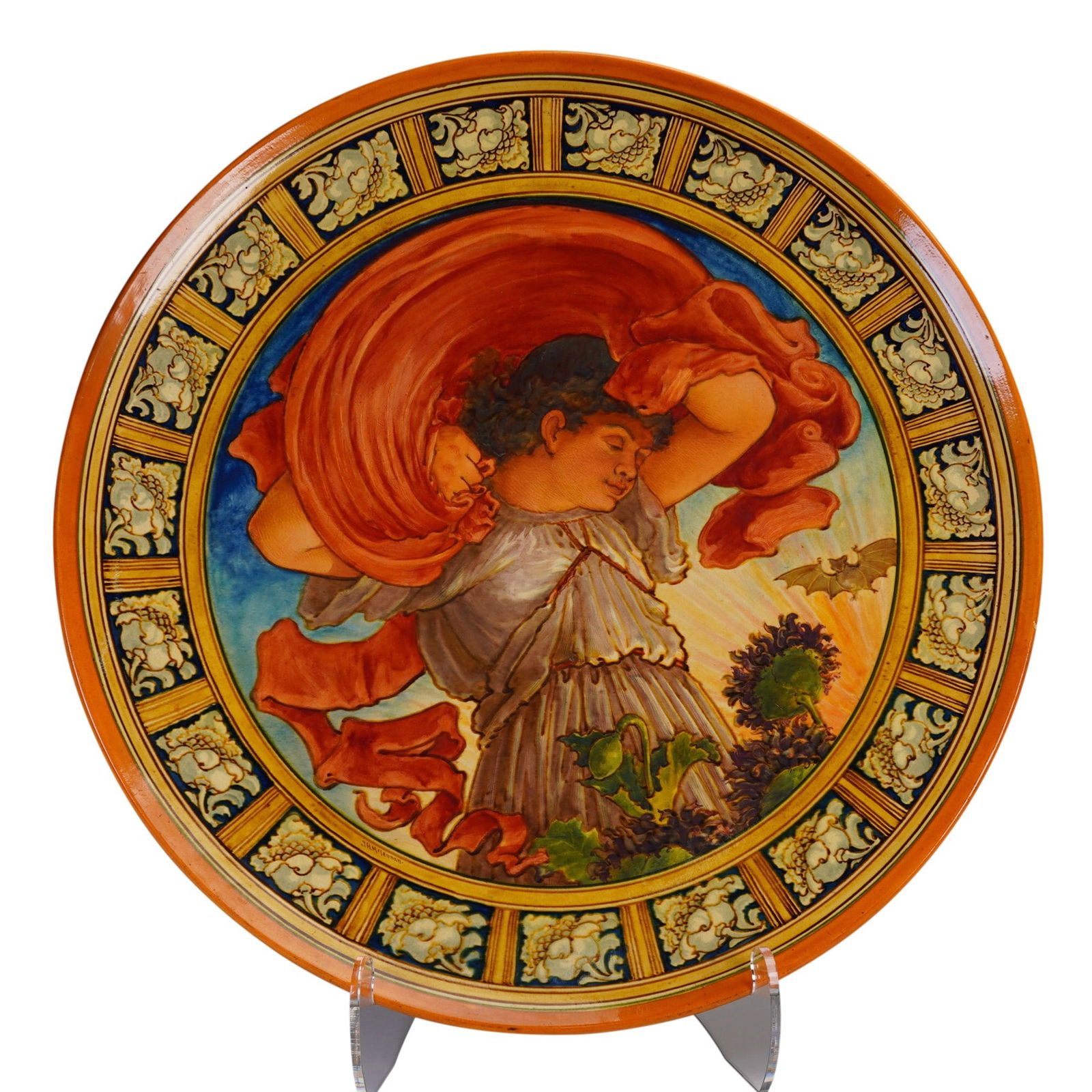 Doulton Lambeth John McLennan Faience Wall Charger