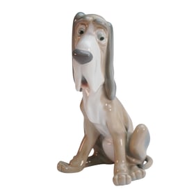 Lladro Porcelain Figurine, Rare Early Sad Dog #01000322.14