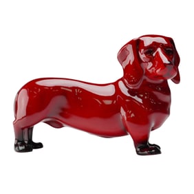 Royal Doulton Flambe Dog Figurine, Dachshund