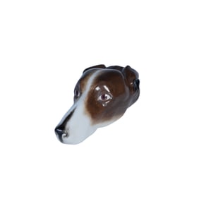 Porcelain Greyhound Head Stirrup Cup