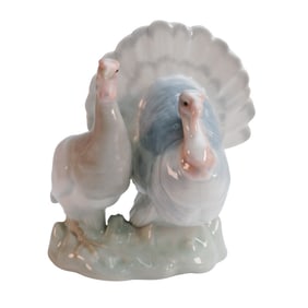 Lladro Porcelain Figurine, Rare Early Turkeys 01004525