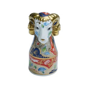 Royal Worcester Porcelain Candle Snuffer, Ram