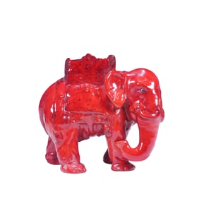 Bernard Moore Flambe Indian Elephant Figurine