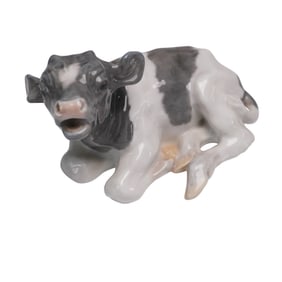 Royal Copenhagen Calf Lying Down Mooing for Its Mother Figurine No. 1072