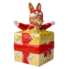 Royal Doulton Prototype Colorway Bunnykins, Christmas Surprise