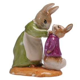 Royal Doulton Prototype Colorway Figurine, Mrs Rabbit and Peter