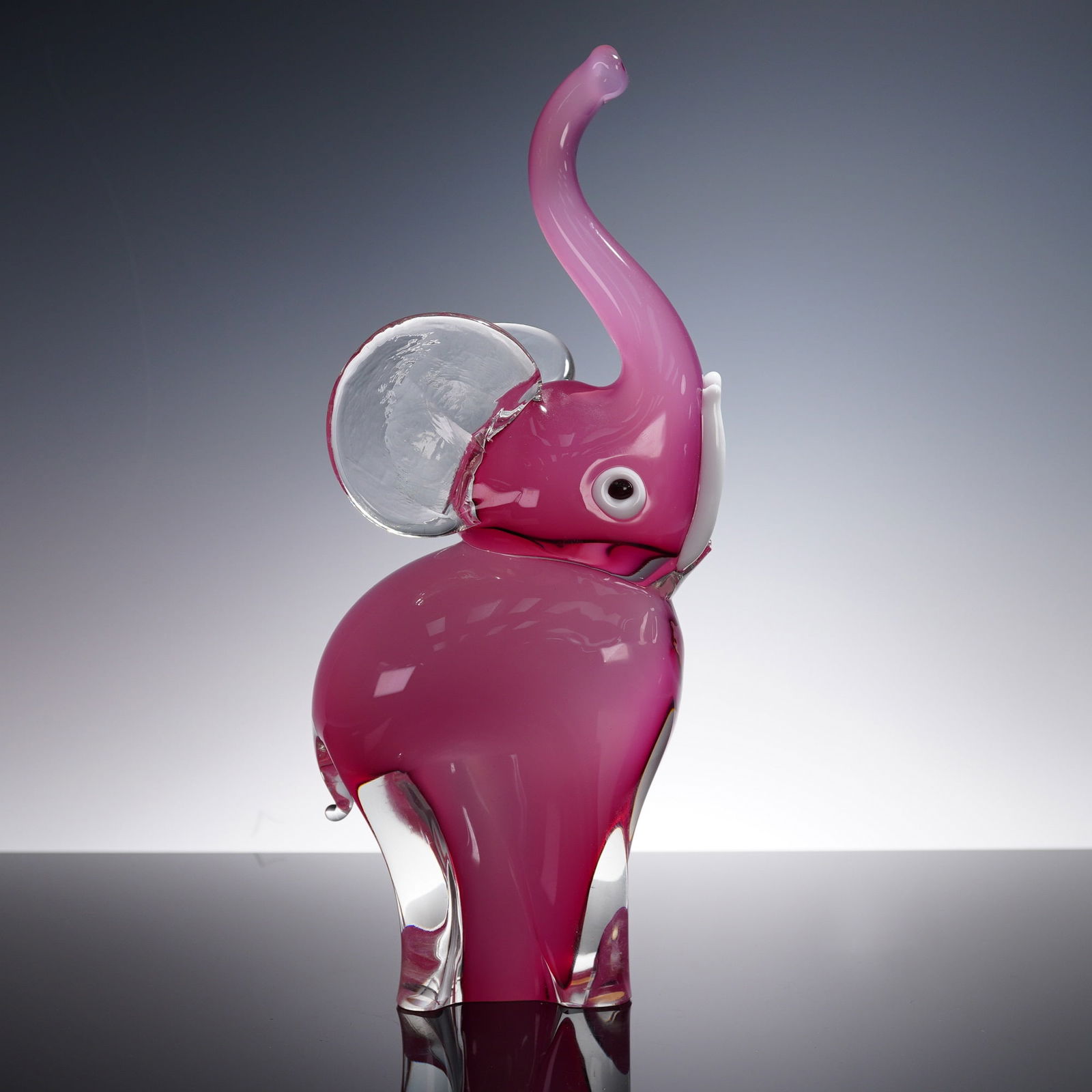 Art Glass Pink Elephant Sculpture (1 of 7)