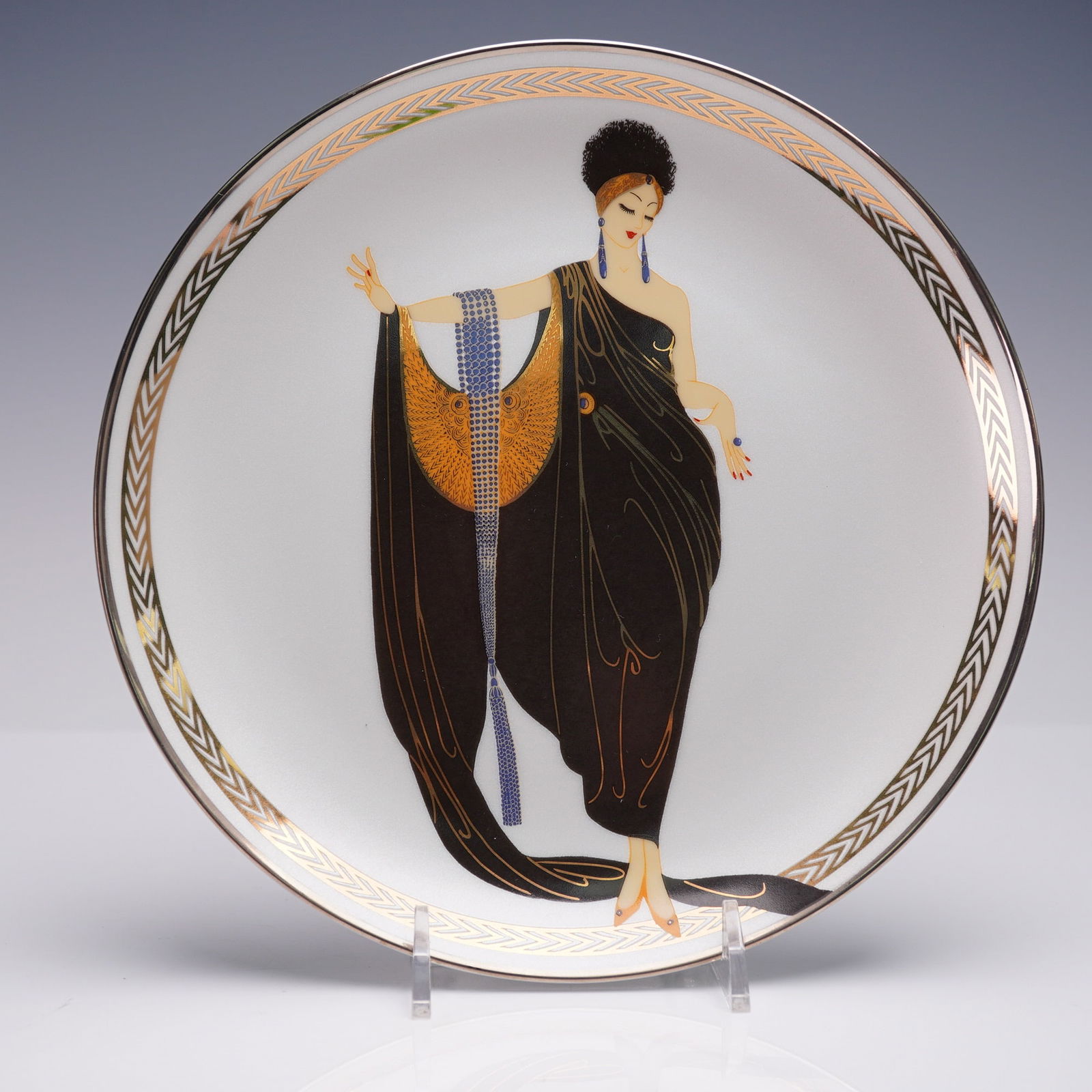 Franklin Mint House of Erte Porcelain Collector Plate, Glamour (1 of 6)