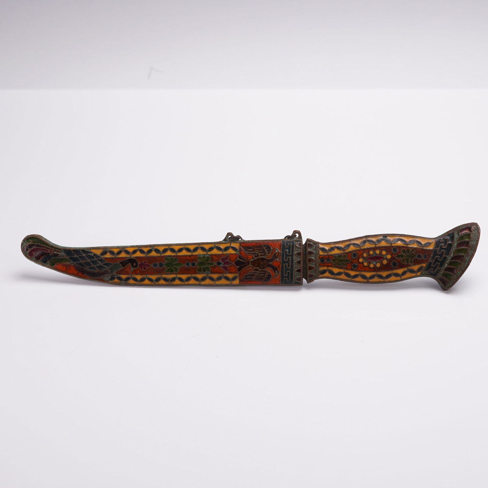 Russian Cloisonne Letter Opener with Double-Headed Eagle and Scab (1 of 6)