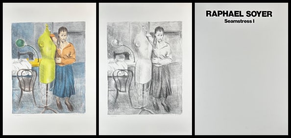 Raphael Soyer (1899-1997) Signed Seamstress Lithographs (2)