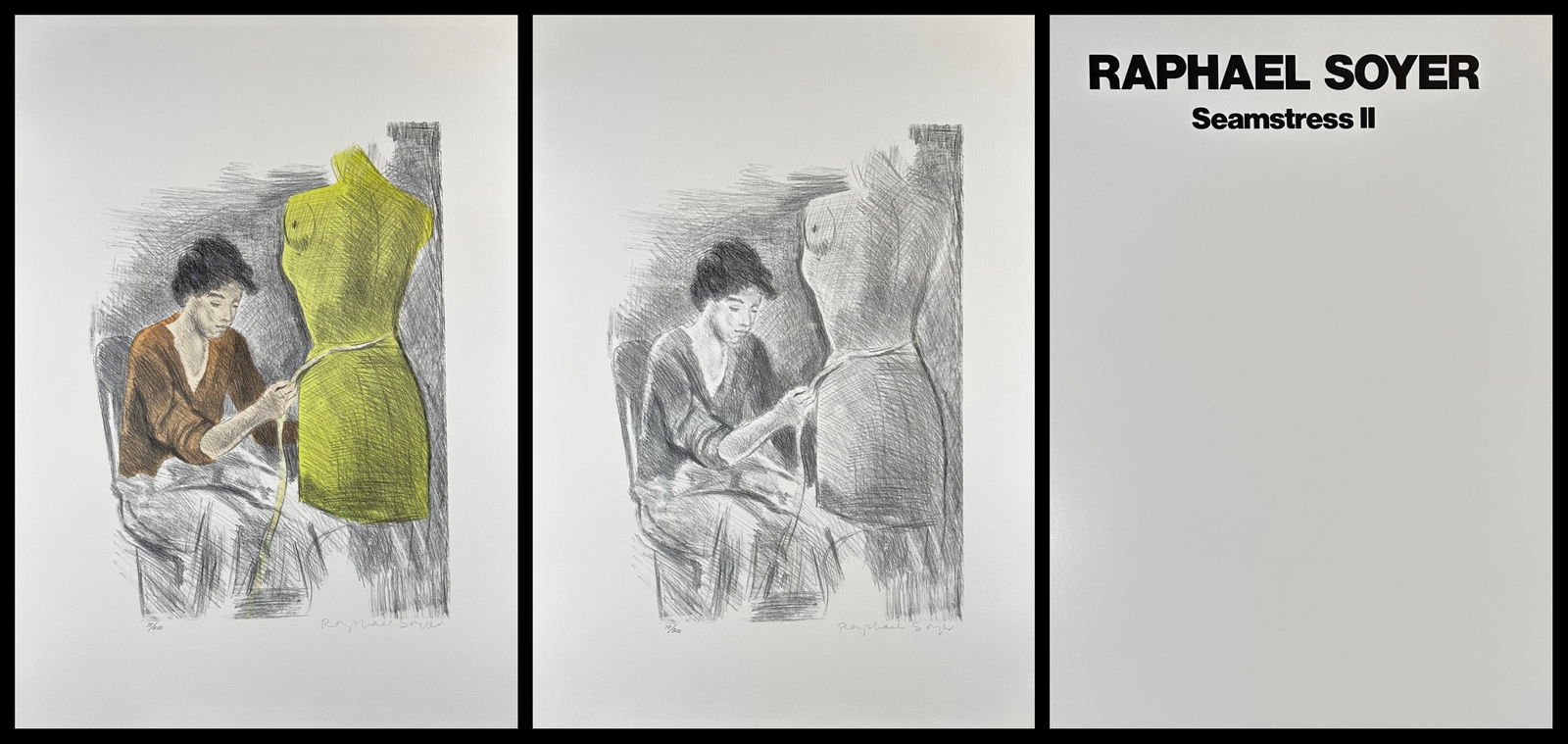 Raphael Soyer (American 1899-1997) 2 Lithographs, Signed (1 of 3)