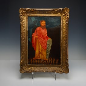 Russian School Oil Painting "Moses"