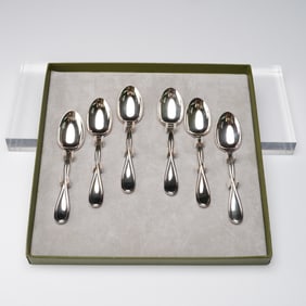 Christofle Demitasse Silverplated Spoons,Set for 6