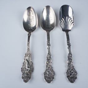3pc Mechanics, and Gorham Sterling Silver Spoons