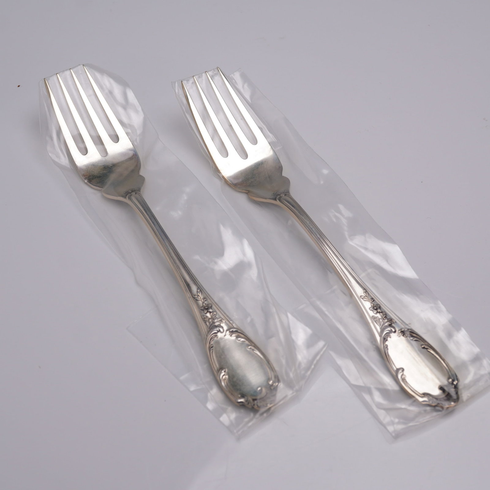2pc Buccellati Sterling Silver Fish/Salad Forks, Monte Mario Pattern (1 of 10)