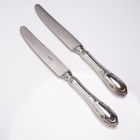 2pc Buccellati Sterling Silver Fruit Knives, Monte Mario Pattern