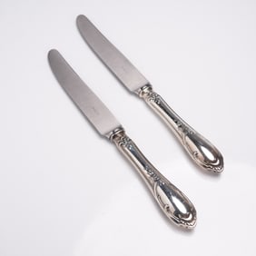 2pc Buccellati Sterling Silver Fruit Knives, Monte Mario Pattern